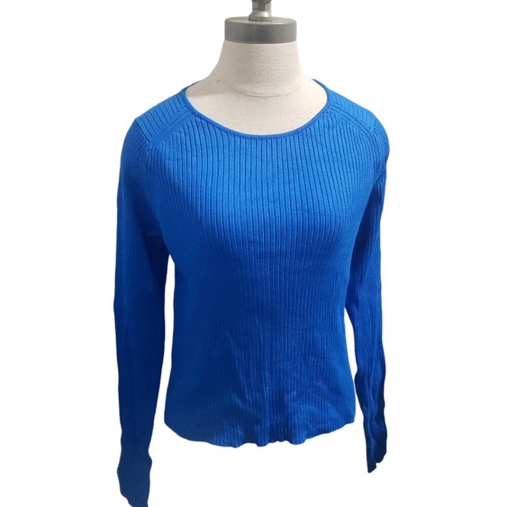 CT1962 Mango Royal Blue Ribbed Long Sleeve Top XXL